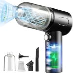 ونيلان مكنسة كهربائية لاسلكية محمولة باليد وعالية الطاقة وقابلة لاعادة الشحن لتنظيف المنزل والمكتب والسيارة - Image 2