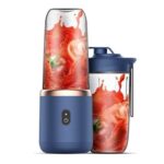 خلاط عصير بست شفرات مع كوب، عصارة حمضيات، وغطاء - خلاط محمول + USB