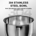 مفرمة لحم سيلفر ماكس مع وعاءين من الفولاذ المقاوم للصدأ، 300 واط، سعة 3 لتر، سرعتان - من كار - Image 4