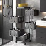 عربة تخزين فواكه وخضروات من 4 طبقات - منظم مطبخ وعربة تخزين مع عجلات - Image 2